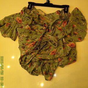 Women's XL Floral Blouse